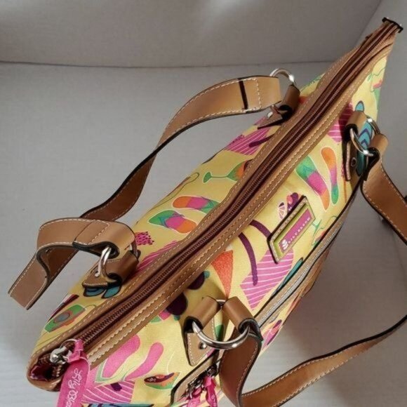 Lily Bloom Bag Summer Beach Flip Flops Balls Tote Shoulder Handbag Purse Women's - Picture 9 of 15